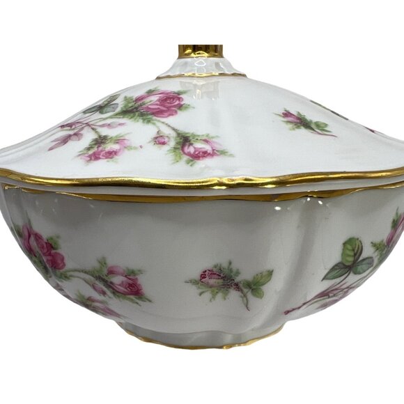 Jaegar & Co PMR Bavarian Porcelain Covered Candy, Trinket Dish Floral - Picture 5 of 9